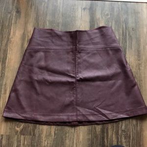 Abercrombie & Fitch Faux Leather Mini Skirt